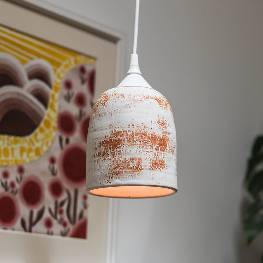Bell Pendant with River Texture