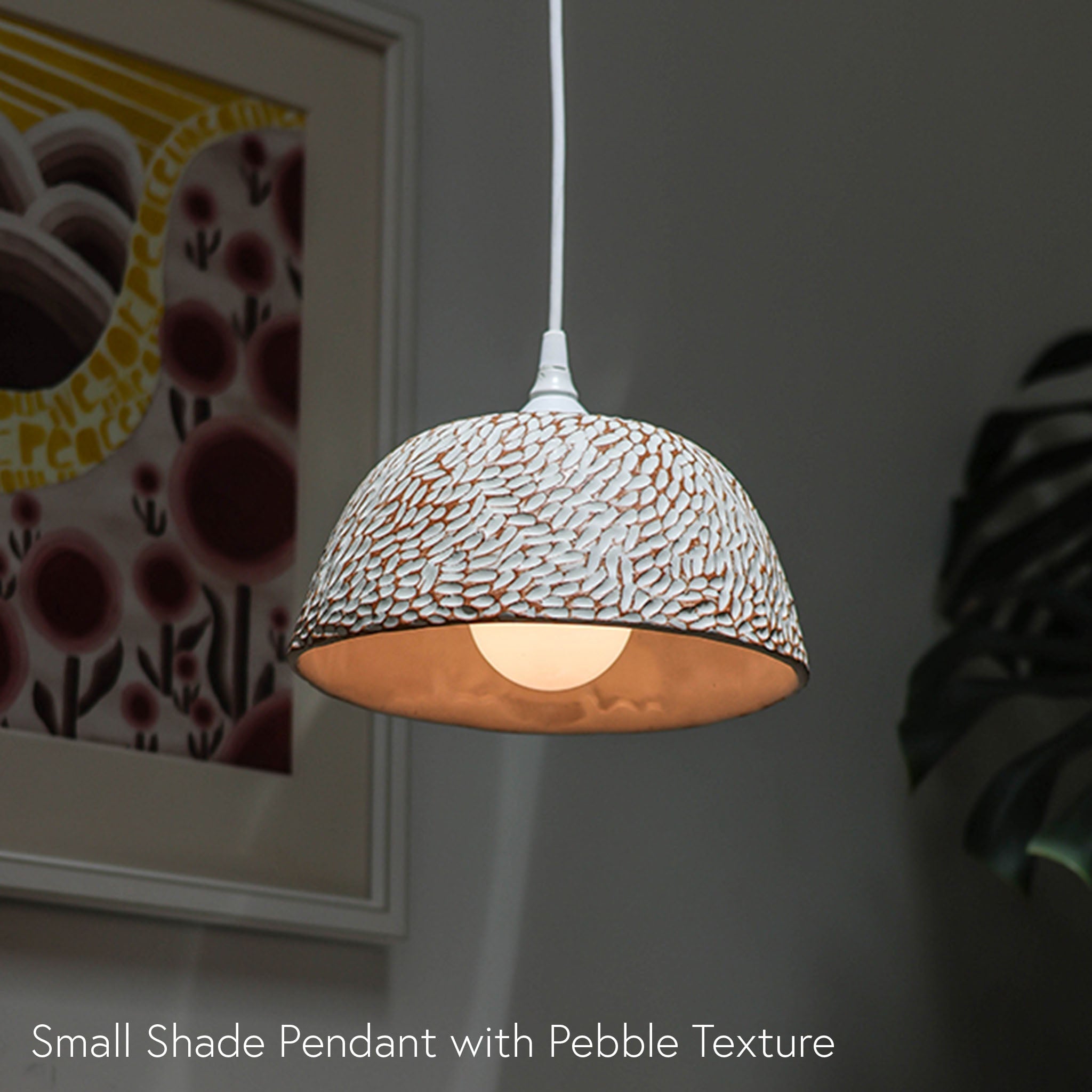 Shade Pendant with Pebble Texture